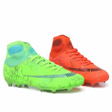 zeeohh High Top Soccer Cleats Shoes TF/FG Football Boots Long Spikes & Short Spikes Men's Ankle Football Shoes Sneakers Shoes SG