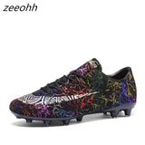 zeeohh High Top Soccer Cleats Shoes TF/FG Football Boots Long Spikes & Short Spikes Men's Ankle Football Shoes Sneakers Shoes SG