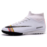 ZHENZU Turf Indoor Men Soccer Shoes Kids Boys Cleats Football Boots High Ankle Sport Sneakers Size 35-44 scarpe da calcio