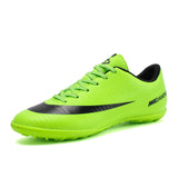 Cungel Men Football Boots Soccer Cleats Boots Long Spikes TF Spikes Ankle High Top Sneakers Soft Indoor Turf Futsal Soccer Shoes