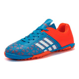 Cungel Men Football Boots Soccer Cleats Boots Long Spikes TF Spikes Ankle High Top Sneakers Soft Indoor Turf Futsal Soccer Shoes