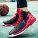High Top Basketball Shoes Men Cushioning Damping Sneakers Outdoor Boys Students Training Ball Shoes Big Size 36-47  Basket homme