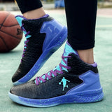 High Top Basketball Shoes Men Cushioning Damping Sneakers Outdoor Boys Students Training Ball Shoes Big Size 36-47  Basket homme