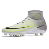 Outdoor Men Boys Soccer Shoes Football Boots High Ankle Kids Cleats Training Sport Sneakers Size 35-45 Futsal Shoe Dropshipping