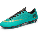 Men Soccer Shoes Long Spikes Gold Sneakers Cleats Turf Male Trainers Shoes Outdoor Lawn Men Football Shoes Silver Foot Ball Men