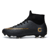 Men's High Top Training Ankle AG Sole Outdoor Cleats Football Shoes Spike High Ankle Men Crampon Football Boots Original Cleats