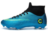 Men's High Top Training Ankle AG Sole Outdoor Cleats Football Shoes Spike High Ankle Men Crampon Football Boots Original Cleats