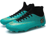 Men's High Top Training Ankle AG Sole Outdoor Cleats Football Shoes Spike High Ankle Men Crampon Football Boots Original Cleats
