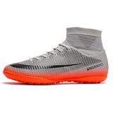 ZHENZU Turf Indoor Men Soccer Shoes Kids Boys Cleats Football Boots High Ankle Sport Sneakers Size 35-44 scarpe da calcio