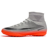 ZHENZU Turf Indoor Men Soccer Shoes Kids Boys Cleats Football Boots High Ankle Sport Sneakers Size 35-44 scarpe da calcio