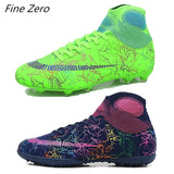 Hot Sale Mens Soccer Cleats High Ankle Football Shoes Long Spikes Outdoor Soccer Traing Boots For Men Women Soccer Shoes Child