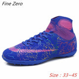 Hot Sale Mens Soccer Cleats High Ankle Football Shoes Long Spikes Outdoor Soccer Traing Boots For Men Women Soccer Shoes Child
