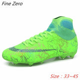 Hot Sale Mens Soccer Cleats High Ankle Football Shoes Long Spikes Outdoor Soccer Traing Boots For Men Women Soccer Shoes Child
