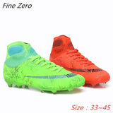 Hot Sale Mens Soccer Cleats High Ankle Football Shoes Long Spikes Outdoor Soccer Traing Boots For Men Women Soccer Shoes Child