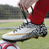 Indoor Turf Soccer Shoes Mens High Ankle Football Boots Original Superfly Soccer Cleats Shoes Boys Kids Training Futsal Sneakers